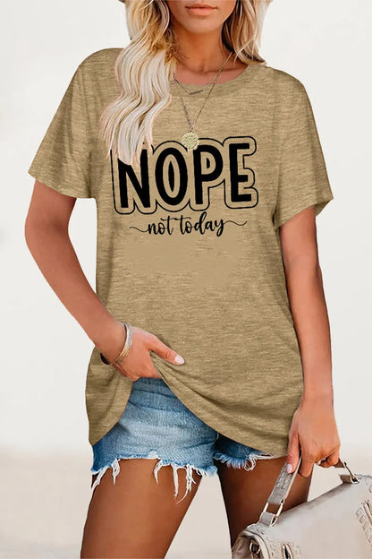 Letter Print O Neck T-shirts