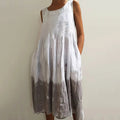 Vintage Gradient Linen Tank Dress elevenforest