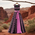 Women's Vintage Floral Art Sleeveless Dress elevenforest