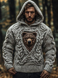 Viking Bear Totem Men's Hooded Sweater elevenforest