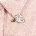 Comstylish Peace Dove Badge With An Olive Branch