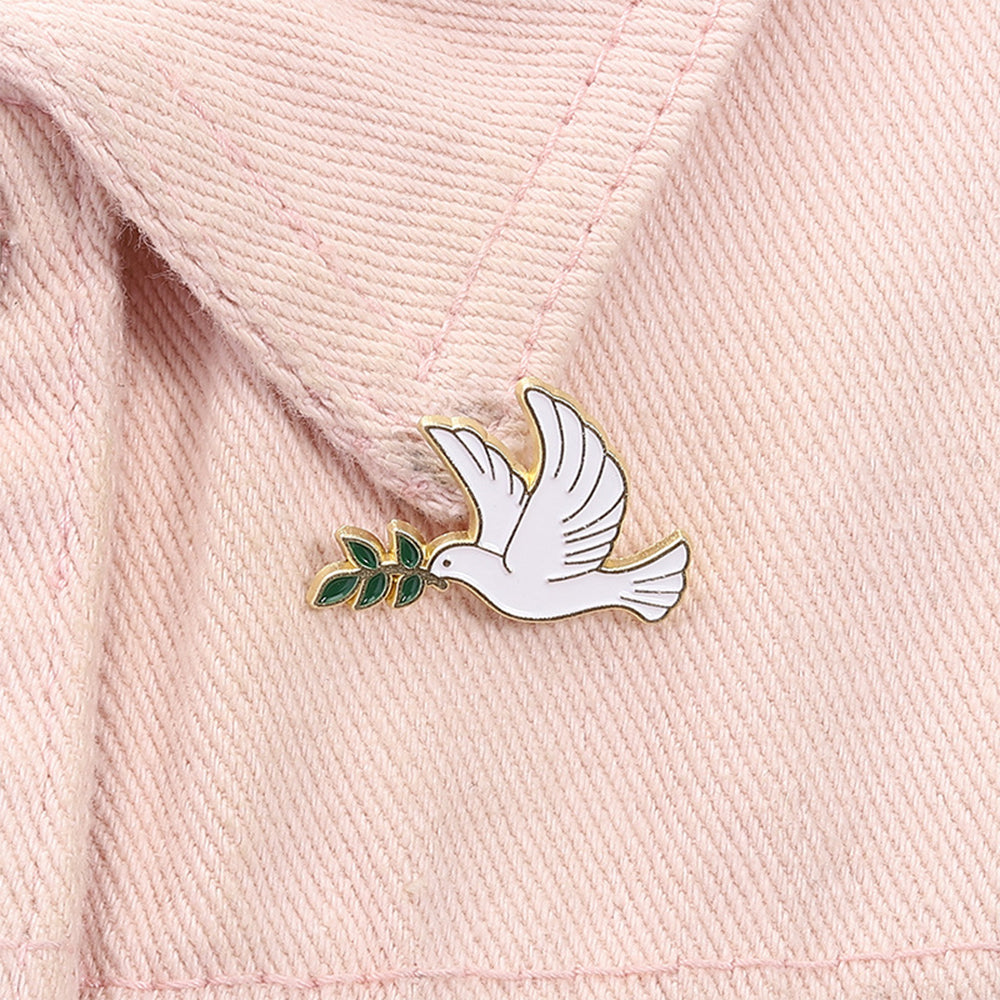 Comstylish Peace Dove Badge With An Olive Branch