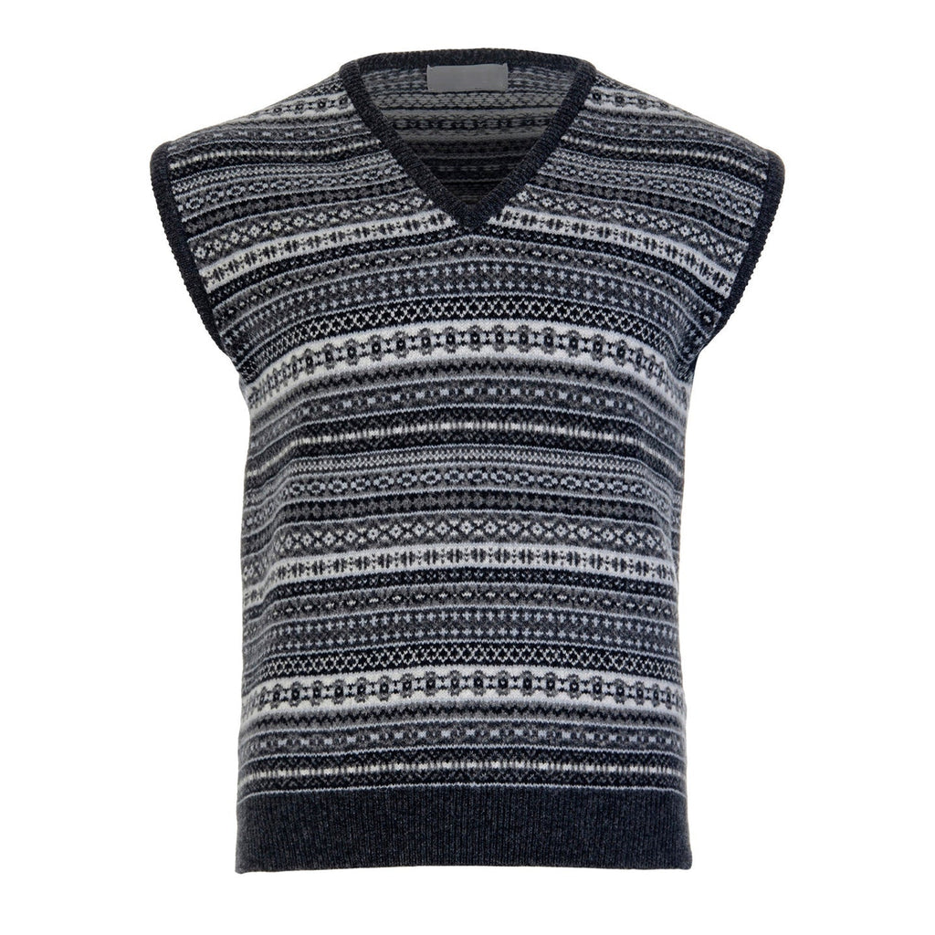 Vintage Icelandic Geometric Knit Vest Sweater elevenforest
