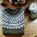 Vintage Geometry Icelandic Pattern Printed Comfy Sweater elevenforest