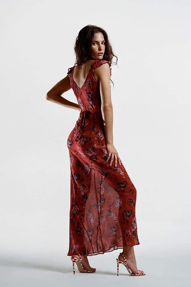 Alison Printed U-neck Maxi Dress