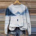 Comstylish But Why? Nihilistic Penguin Printed Casual Sweatshirt