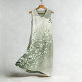 Vintage Pear Flower Art Flowy Linen Midi Dress elevenforest