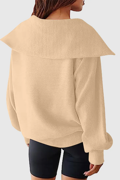 Street Color Zipper Turndown Collar Hoodies(6 Colors)
