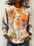 Comstylish Women's Walk For Peace Art Print Sweatshirt