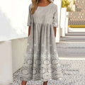 Vintage Floral Embroidered Lace Art Dress elevenforest