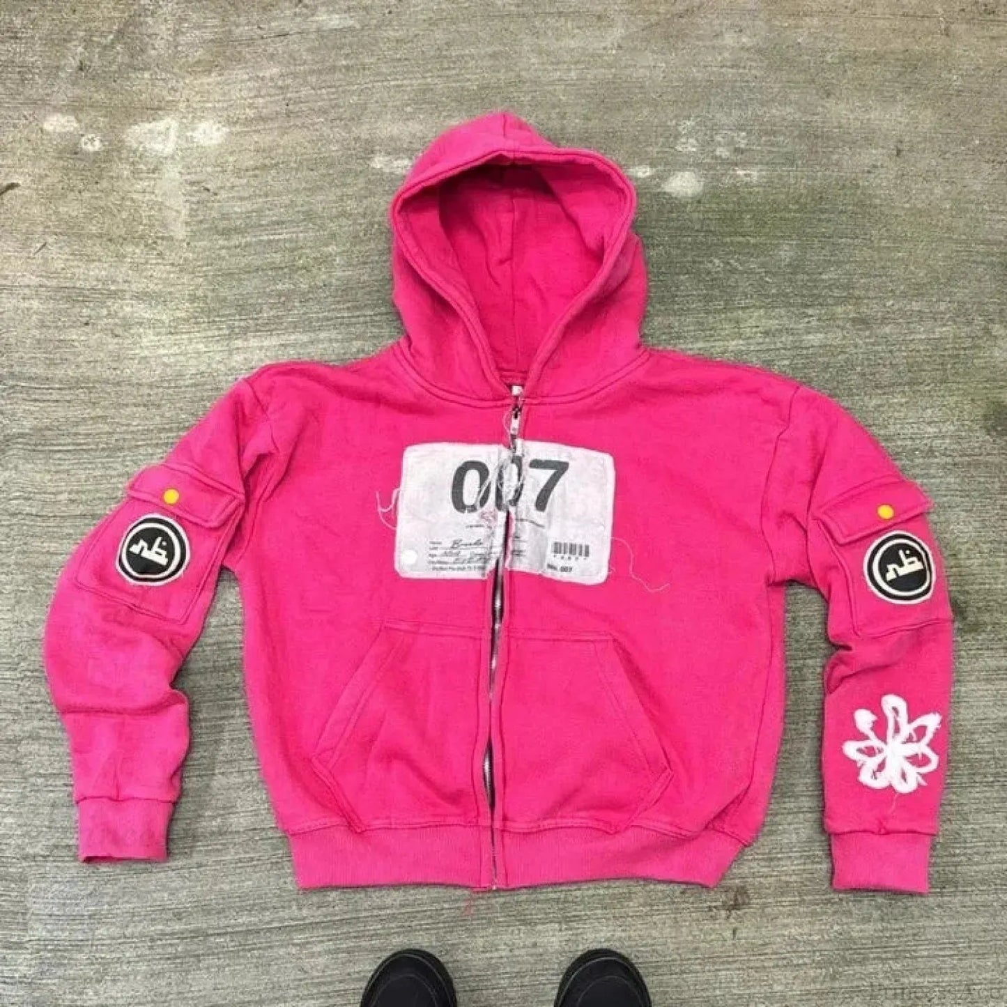 Dark Zipper Joined Hoodie