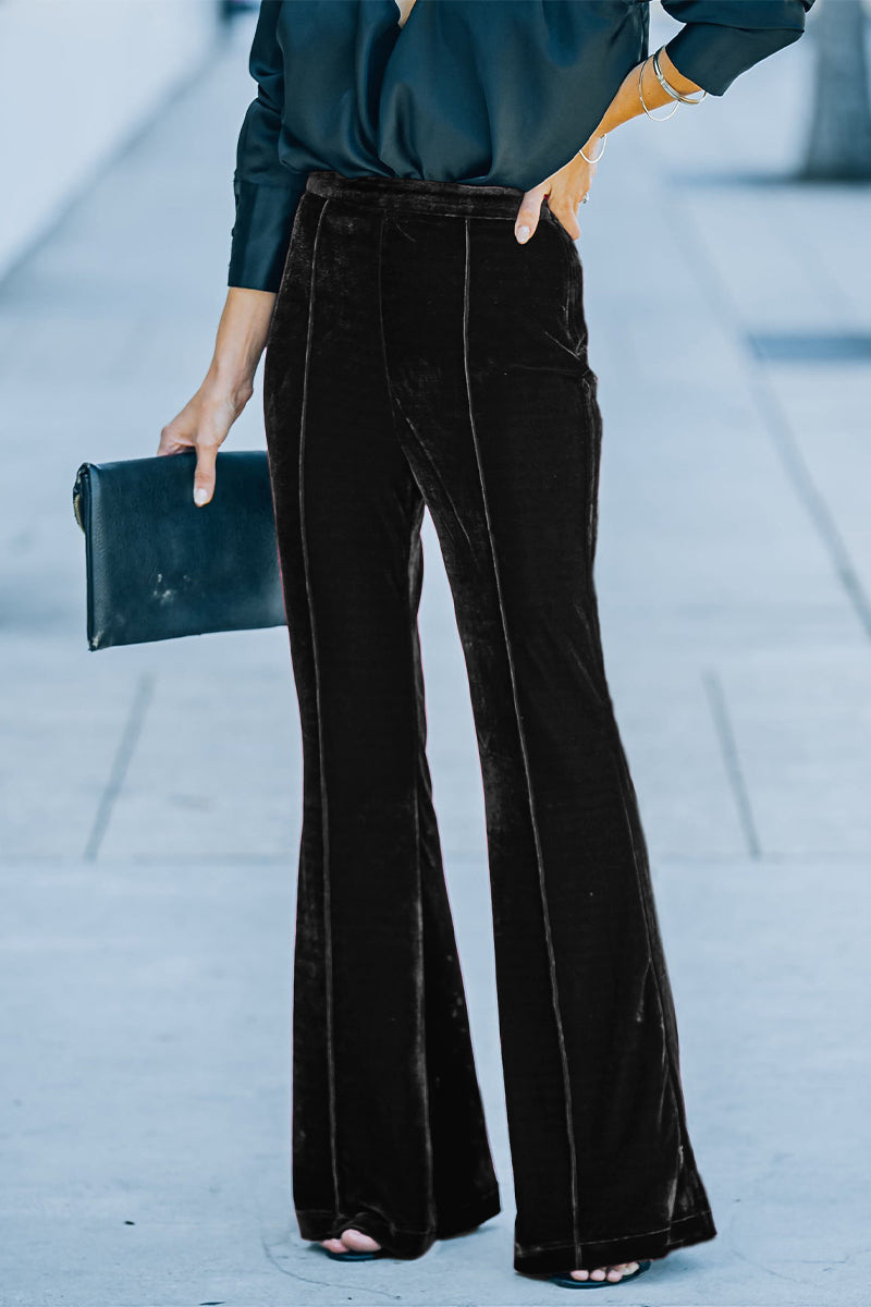 Street Boot Cut Mid Waist Speaker Bottoms(3 Colors)