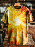 Sun Abstract Sunshine Visual impact Art Print Casual T-shirt For Men A