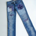 Japanese Style Sashiko Patchwork Design Jeans elevenforest