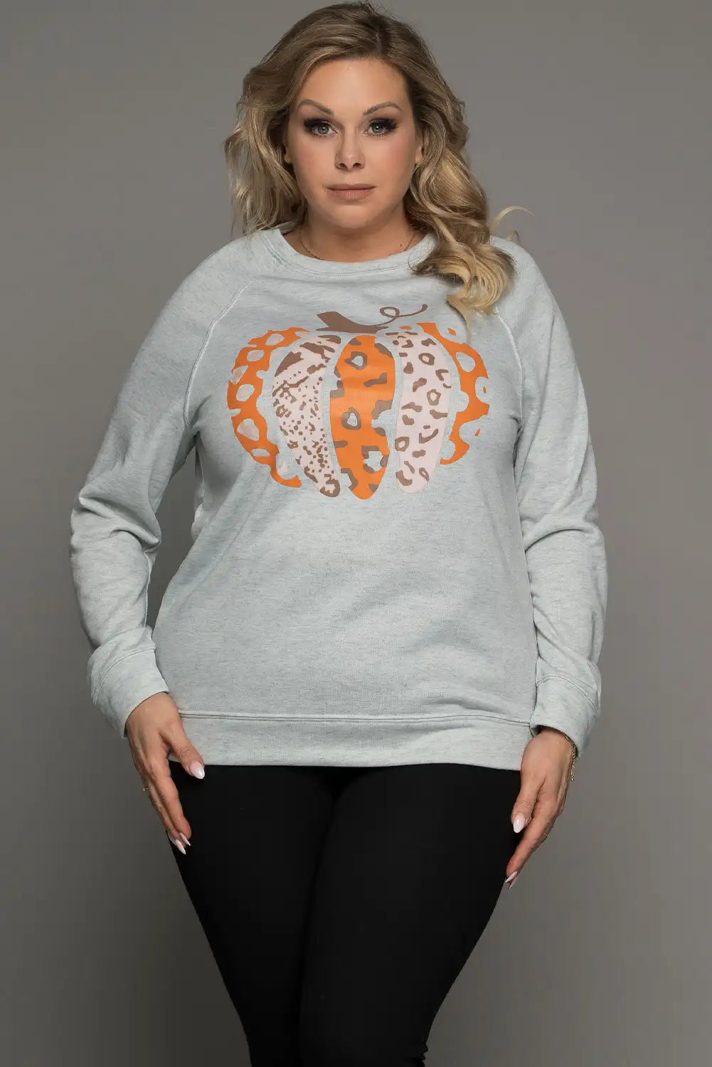 Leopard Print Halloween Gray Sweatshirt