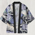Japanese Crane And Waves  Kimono Cardigan elevenforest