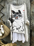 Scaredy Cat Women's Linen Flutter Tunic