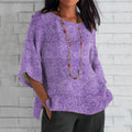 Women's Vintage Floral Lace Crew Neck T-shirt elevenforest