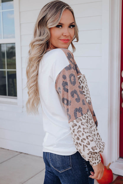 Sweater Autumn Winter Leopard Print Contrast Color Zipper Half Cardigan Hooded Sweater
