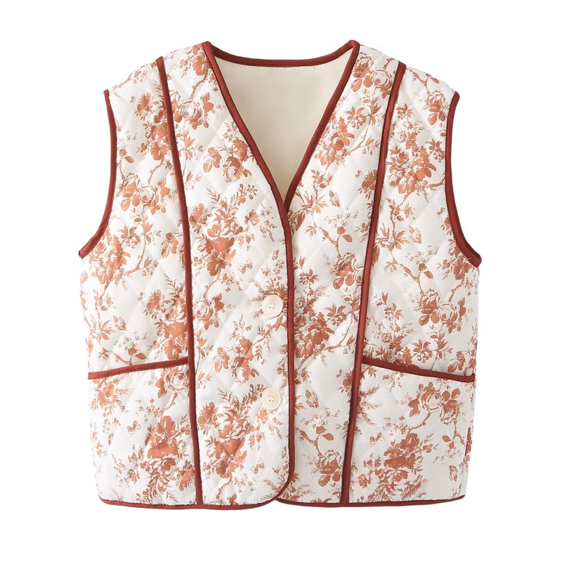 Printed Padded Waistcoat