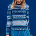 Comstylish Women's Vintage Fairman Island Jacquard Comfort Knit Sweater