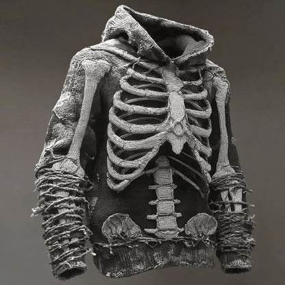 Men's Vintage Anatomy Knit Hooded Sweater artswardrobe