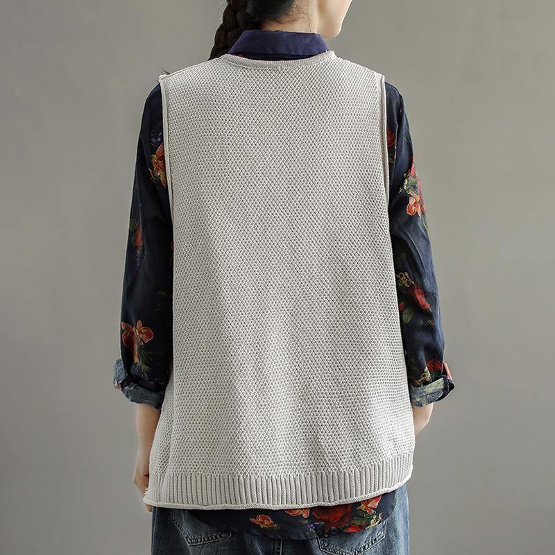 New Pocket Knitted Hollow Vest