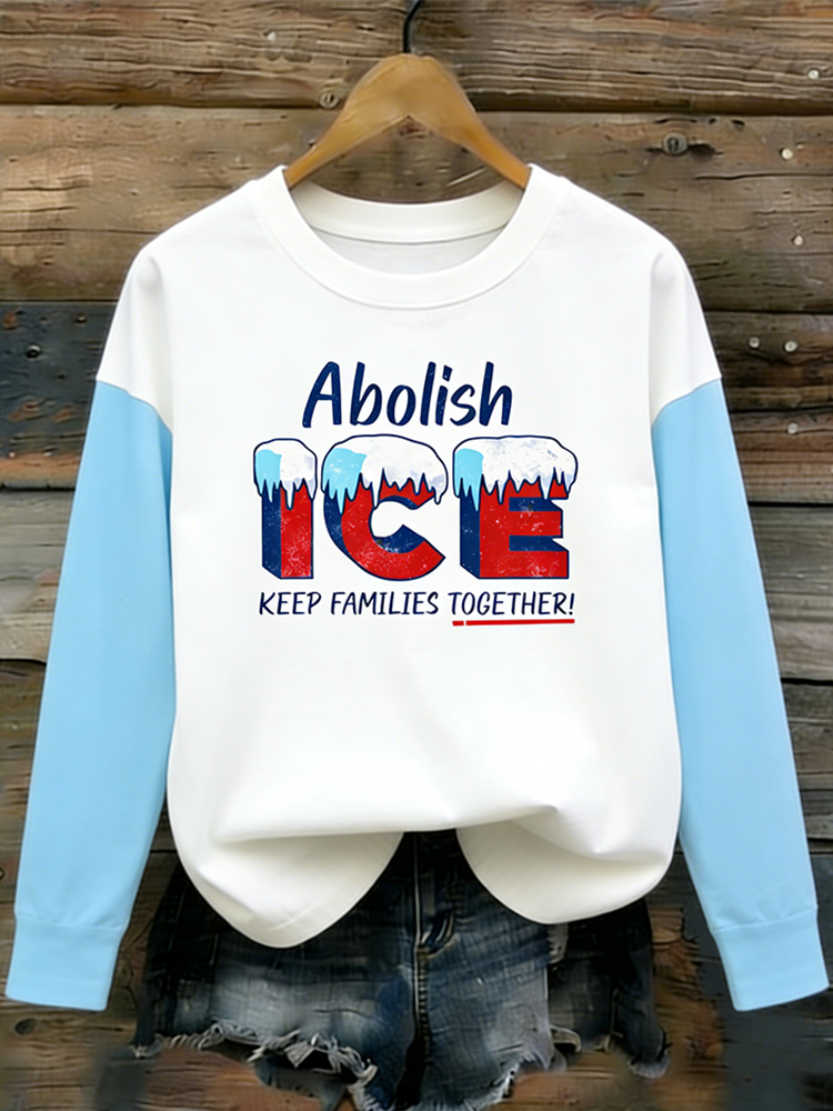 Comstylish Ice Out Inspiration Slogan Printed Long-sleeve T-shirt