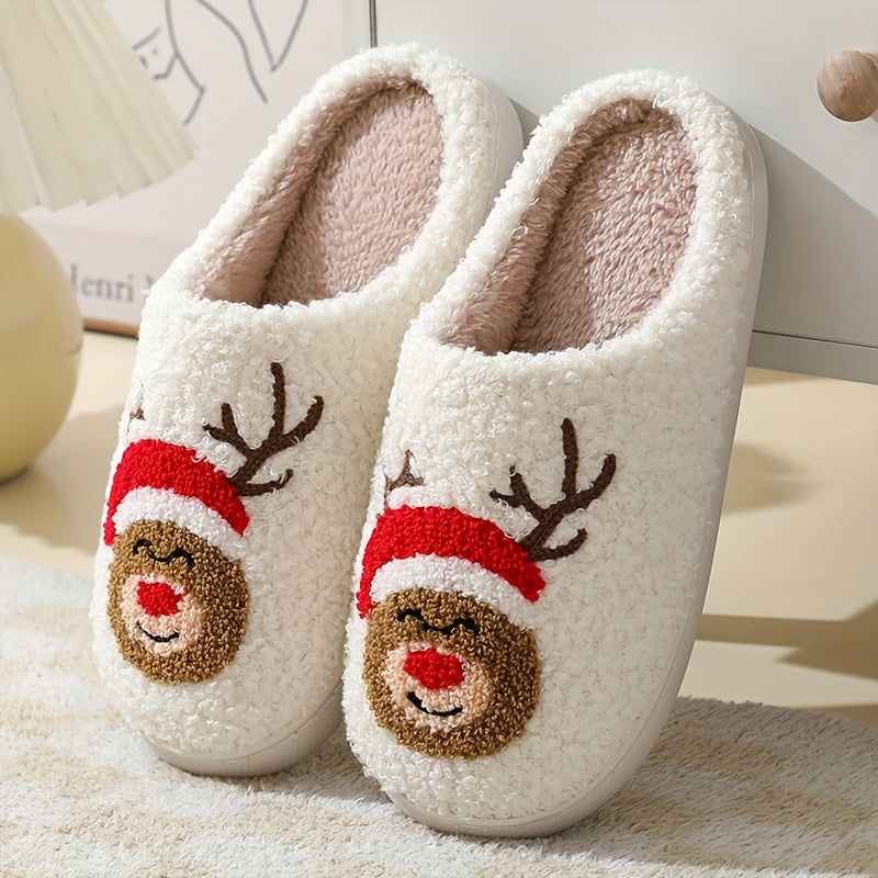 Christmas Tree Pattern Fuzzy Slippers Dr6521