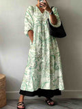 Women's Holiday Bohemia Floral Pattern Cotton Dress