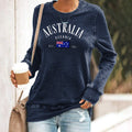 Men's Australia Flag Art Crew Neck Sweatshirt elevenforest