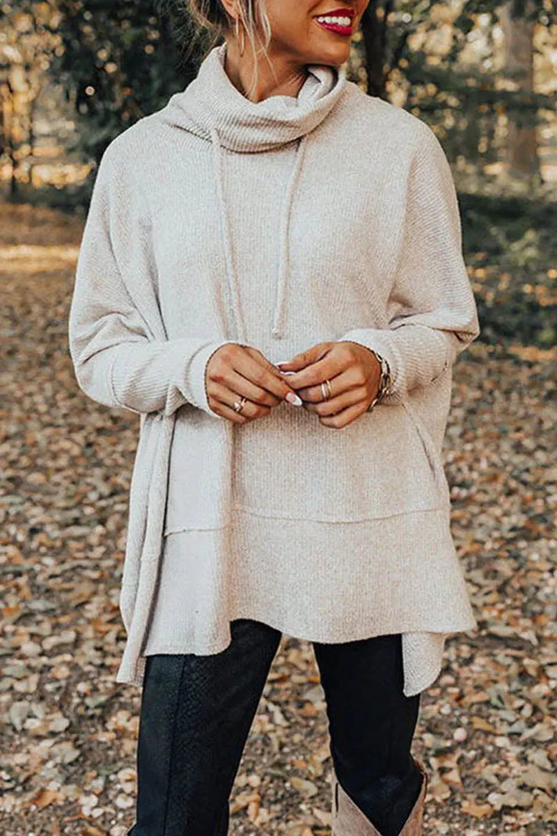 Color Turtleneck Hoodies