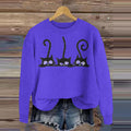 Vintage Cute Cat Knitted Sweater elevenforest