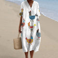 Women's Funny Chick Art Print Flowy Dress elevenforest