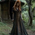Women's Vintage Viking Rune Art Cotton And Linen Short Sleeve Dress elevenforest