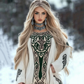 Women's Geometry Celtic Patterns Art Cozy Crew Neck Sweater elevenforest
