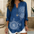 Comstylish Women's Japanese-style Botanical Print T-shirt