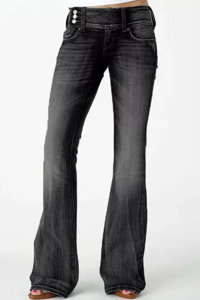 Make Old Mid Waist Regular Denim Jeans