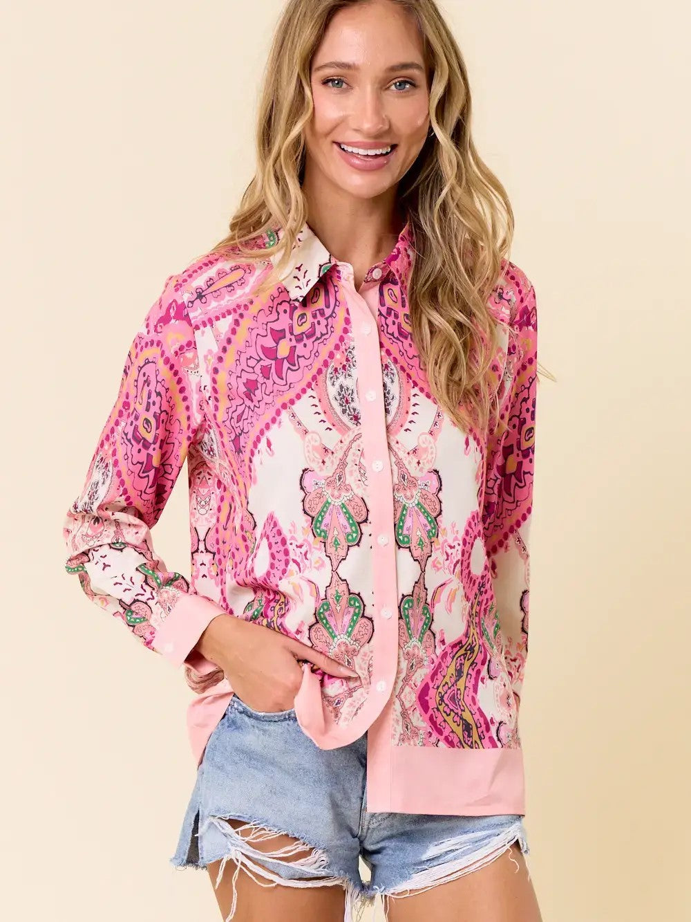 The Perfect Paisley Print Blouse