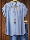 Women's Pure Cotton Short Sleeved Shirt