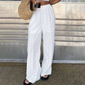 Vintage Classy Ace Embroidery Art Wide-leg Pants elevenforest