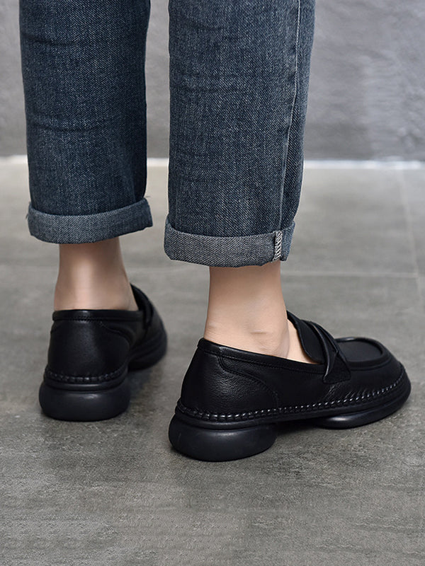 Round-toe Color Square-toe Shoes