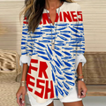Comstylish Casual Loose Sardines Fish Style Shirt