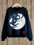 Vintage Ocean Octopus Art Pattern Comfy Sweatshirt elevenforest