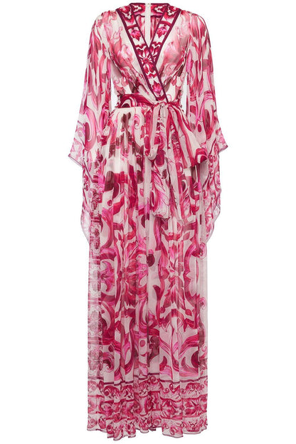 Chiffon Long Sleeve Maxi Dress