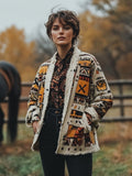 Women's Vintage Bohemian Print Cardigan elevenforest