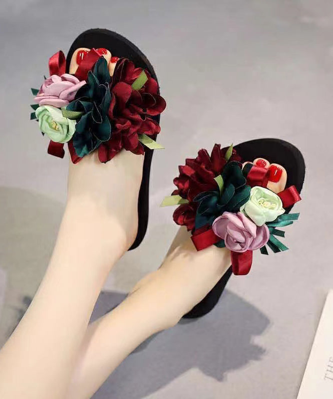 New Vacation Flower Beach Slide Sandals Ap1041