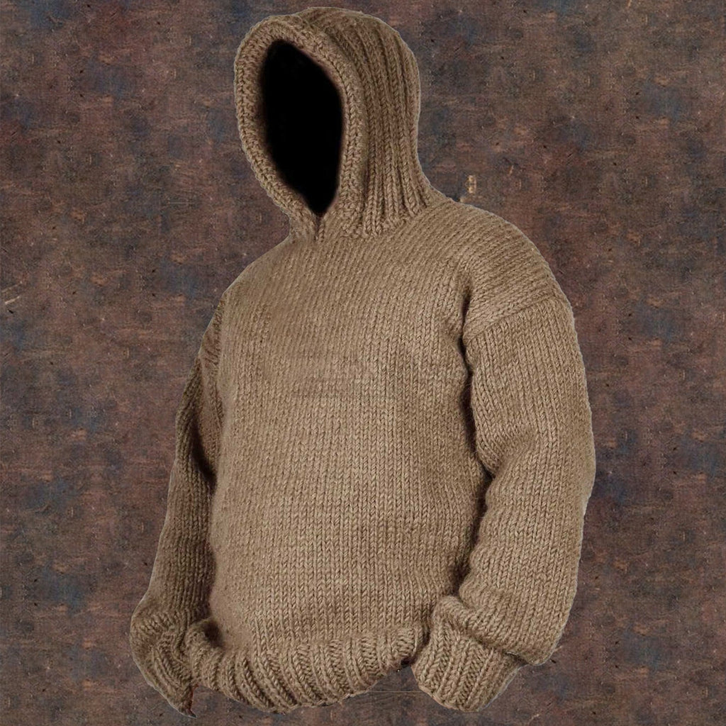 Vintage Cable Knit Basic Hooded Sweater elevenforest