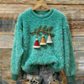 Comstylish Women's Cute Christmas Hat Art Cozy Plush Sweater