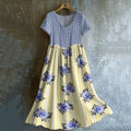 Women's Vintage Floral Short Sleeve Dress elevenforest